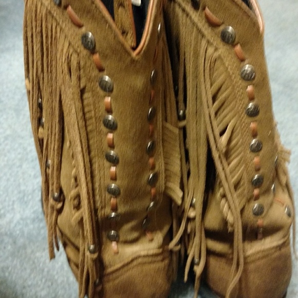 Suede frringe boots - Picture 4 of 9